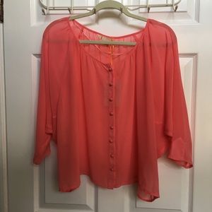 NWT OVS sheer boxy blouse